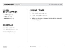 Load image into Gallery viewer, Panini Three and Two Baseball Hobby Box