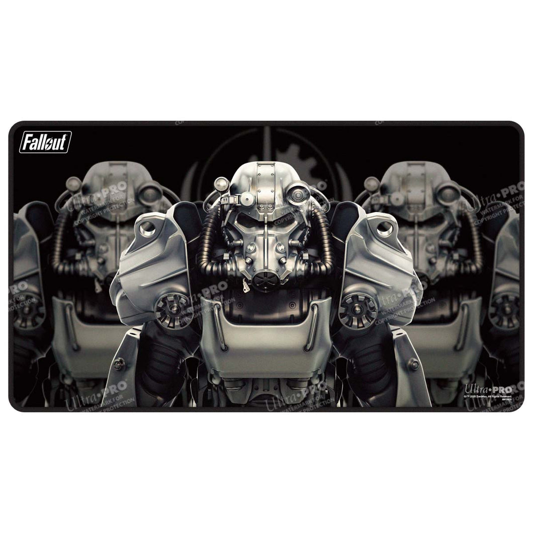 Fallout Playmat: Black Stitched Playmat: Brotherhood of Steel