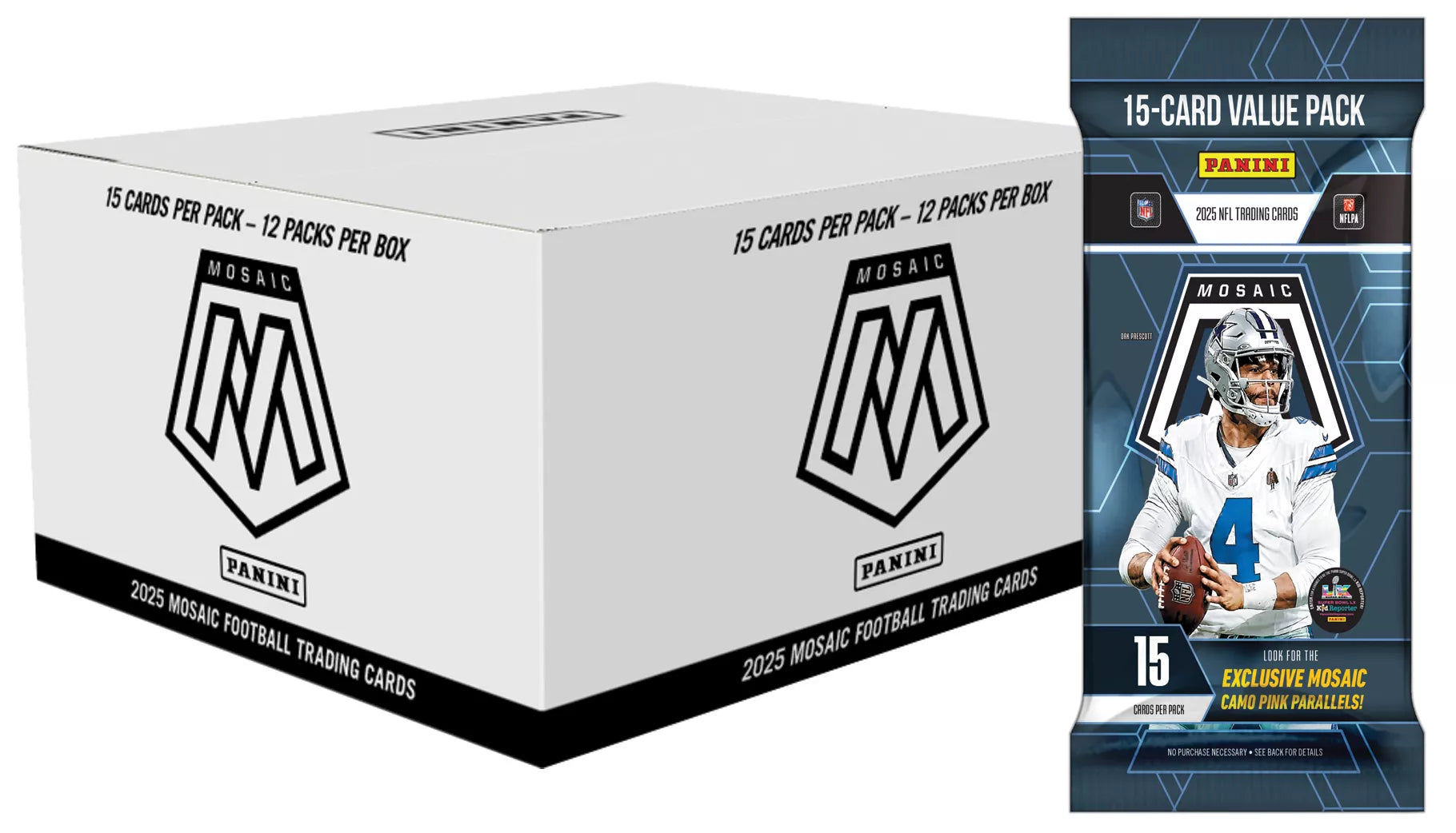 2025 Panini Mosaic Football Fat Pack 12 Pack Box