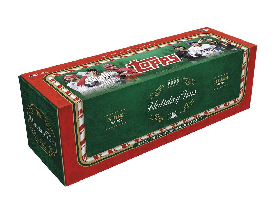 2025 Topps Holiday Baseball Tin Box (3 Ct.)