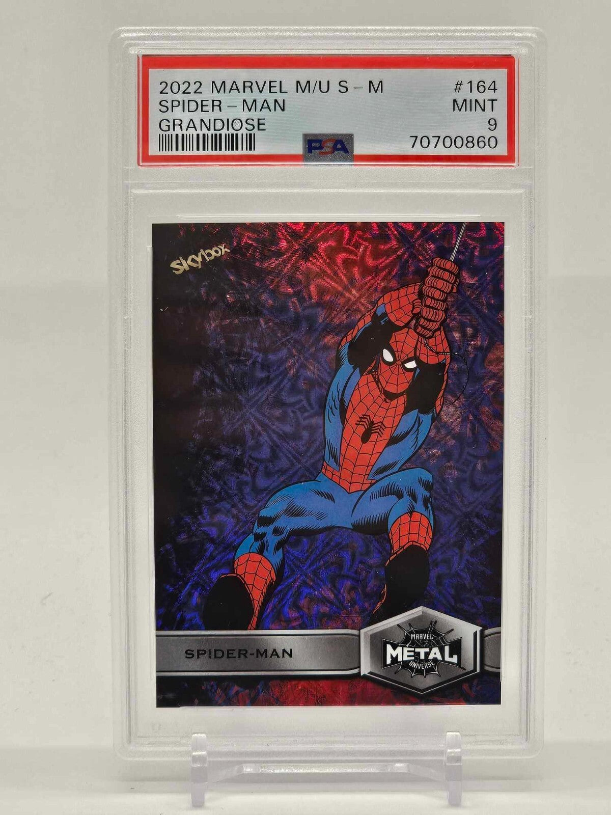 2022 Marvel Metal Universe Spider-Man Grandiose Spider-Man #164 PSA 9 MINT0