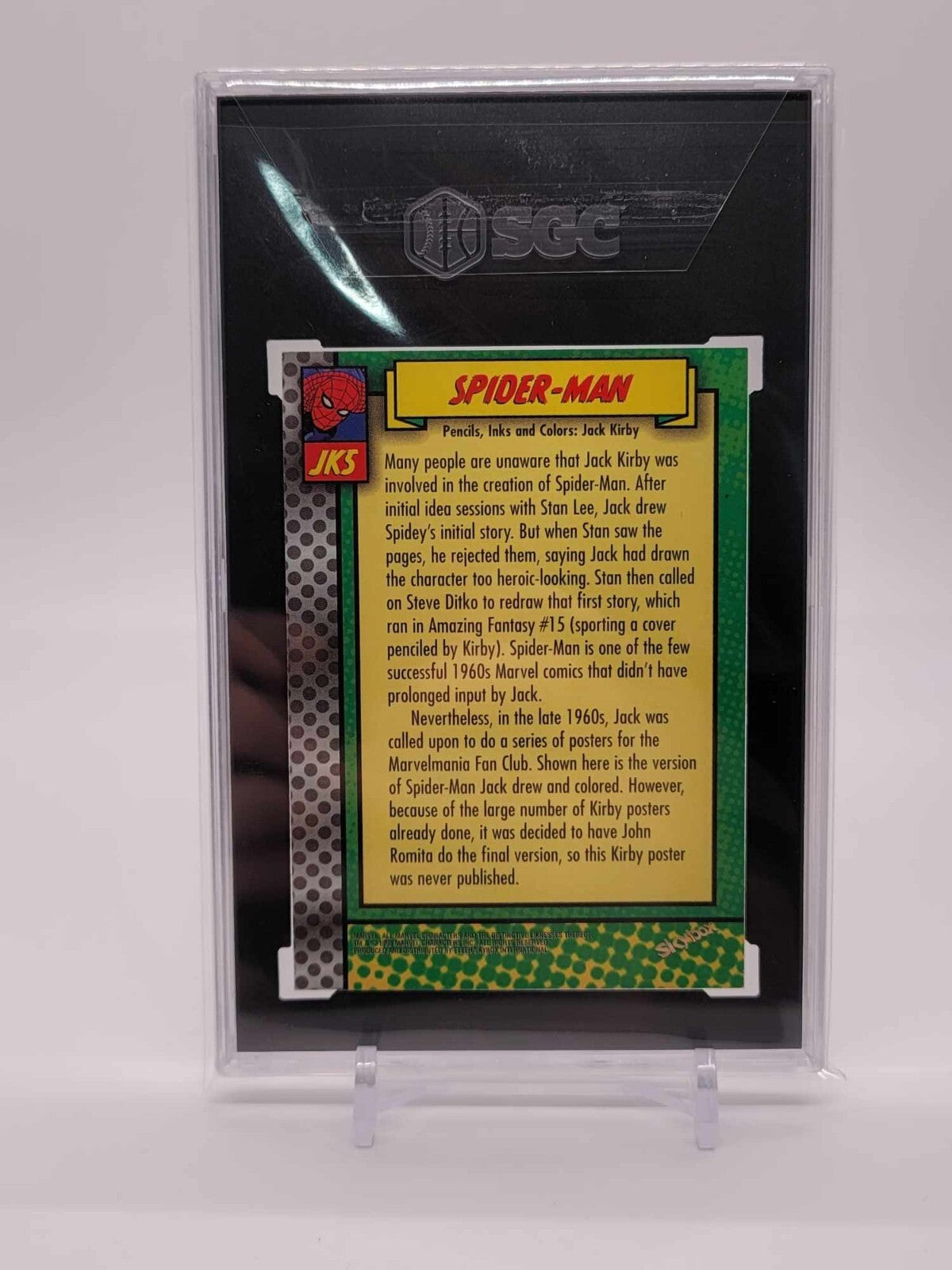 1998 Skybox Marvel: Silver Age Jack Kirby Tribute Spider-Man #JK5 SGC 81