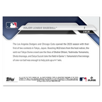 2025 MLB Topps NOW #1 Tokyo Series CHICAGO CUBS  LOS ANGELES DODGERS IN HAND1