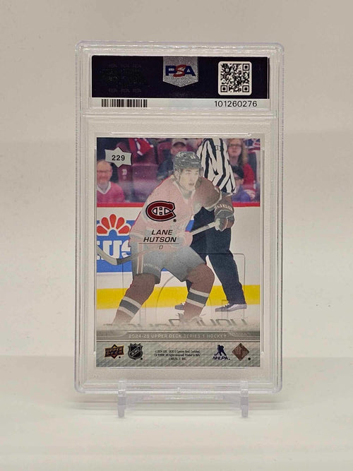 2024-25 Upper Deck Series 1 Lane Hutson #229 Clear Cut Young Guns SSP RC PSA 91