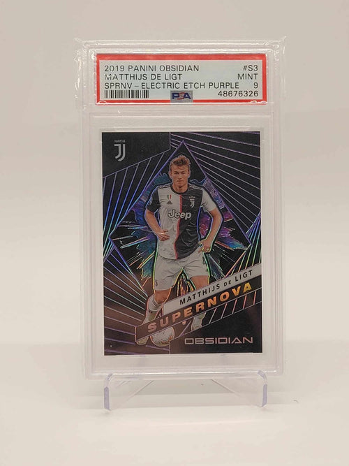 2019-20 Panini Obsidian Supernova Purple /65 Matthijs de Ligt #S3 Juventus Psa 90