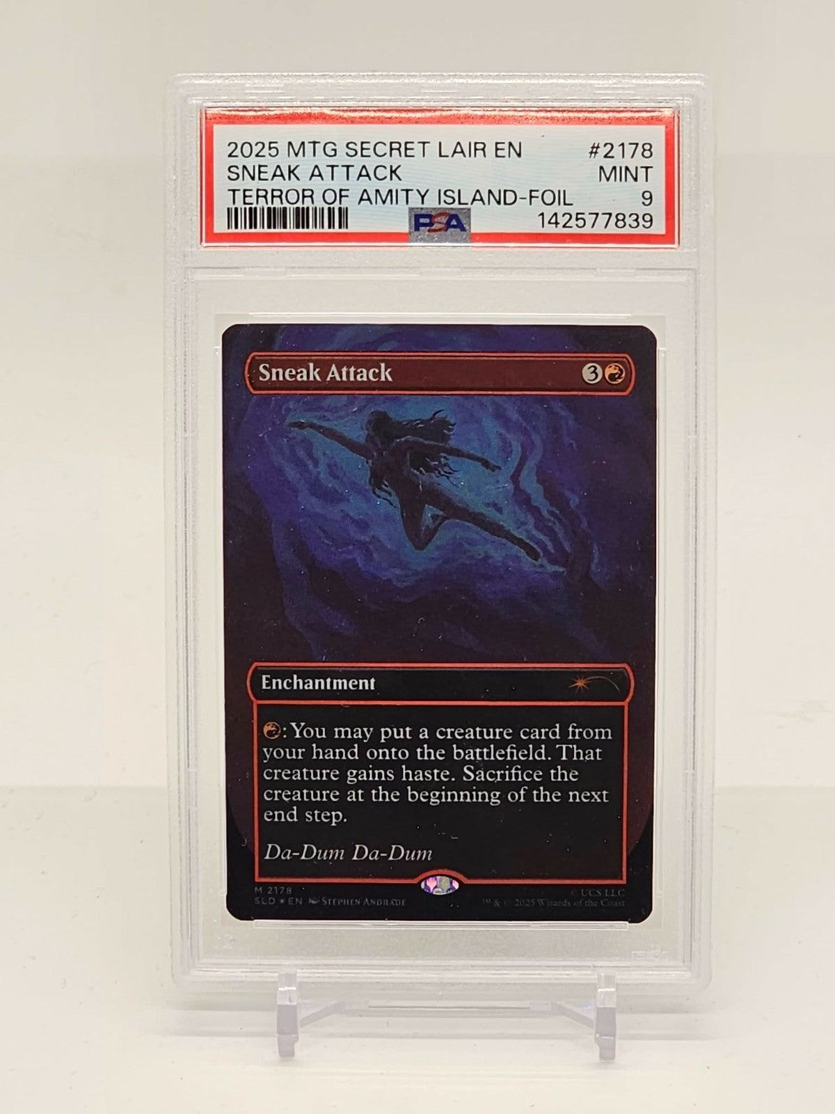 MTG Foil Jaws Secret Lair PSA 9 MINT Sneak Attack 21780