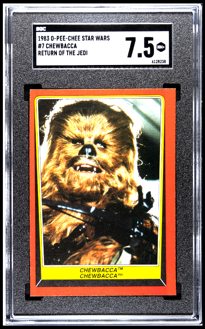 1983 O-pee-Chee Star Wars Chewbacca #7 Return Of The Jedi SGC 7.50