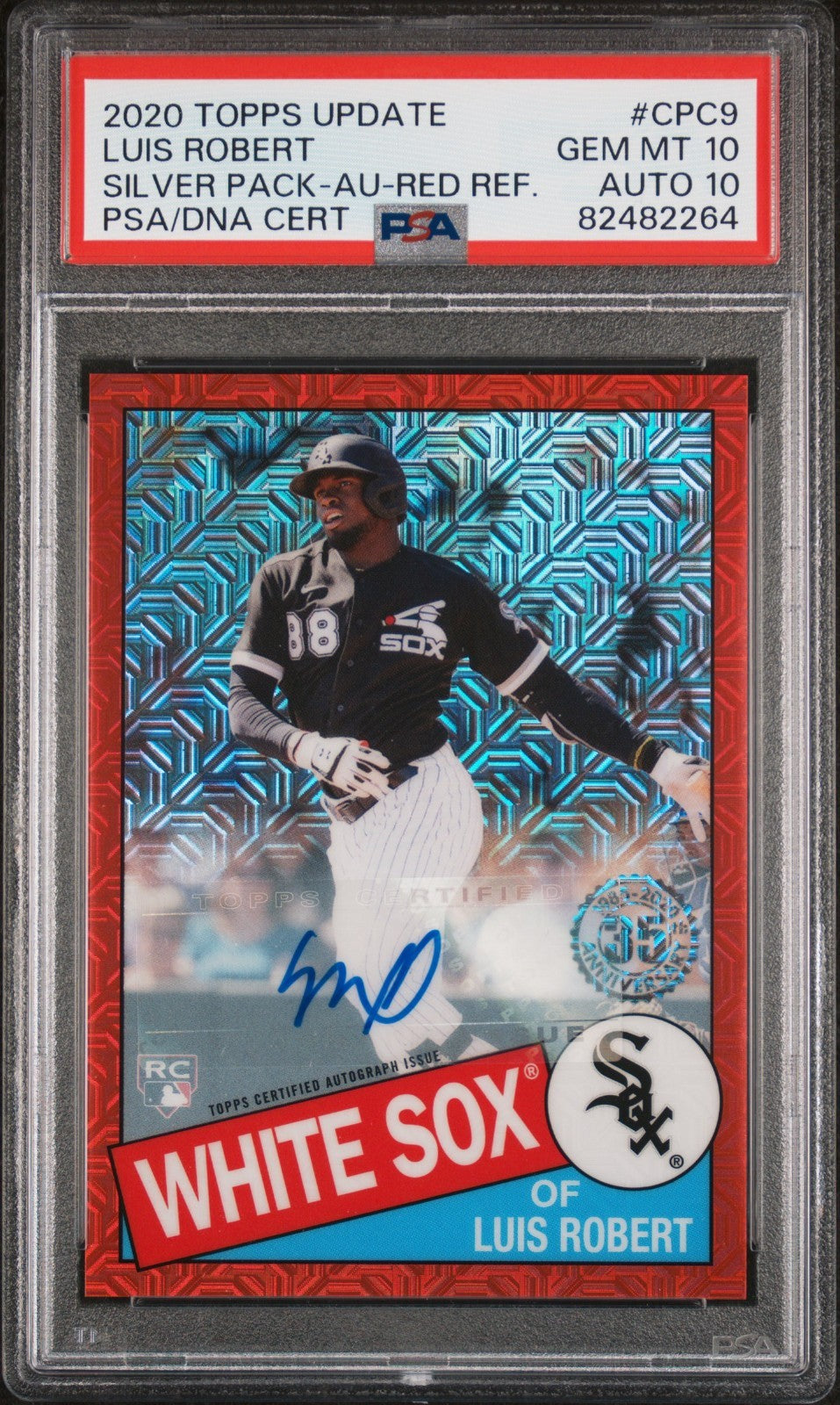2020 Topps Chrome Update Red Luis Robert RC Auto #3/5 PSA 10/10 Gem Mint CPC90