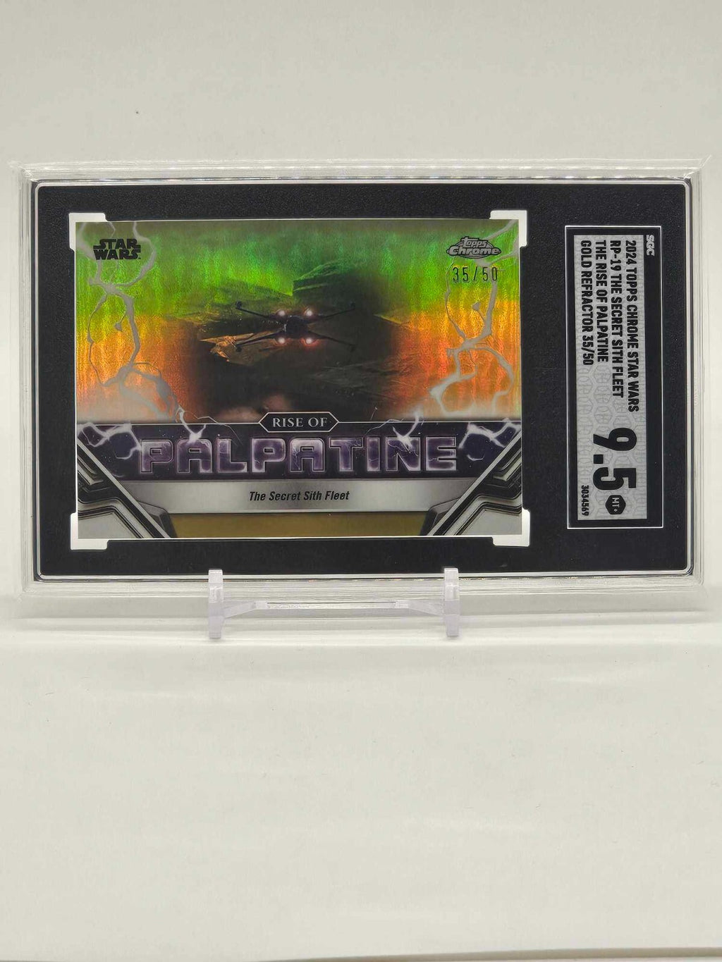 2024 Topps Chrome Star Wars Palpatine The Secret Sith Fleet Gold /50 SGC 9.50