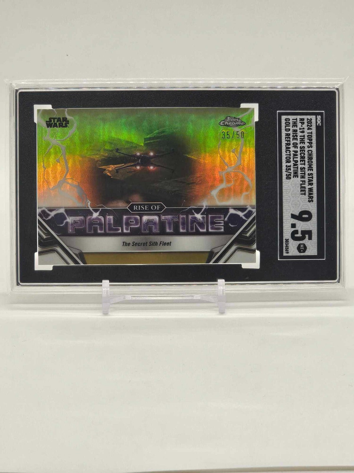 2024 Topps Chrome Star Wars Palpatine The Secret Sith Fleet Gold /50 SGC 9.50