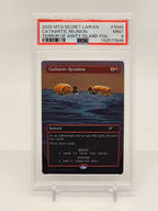 MTG Cathartic Reunion (7045) (Rainbow Foil) Borderless Secret Lair Jaws PSA 90