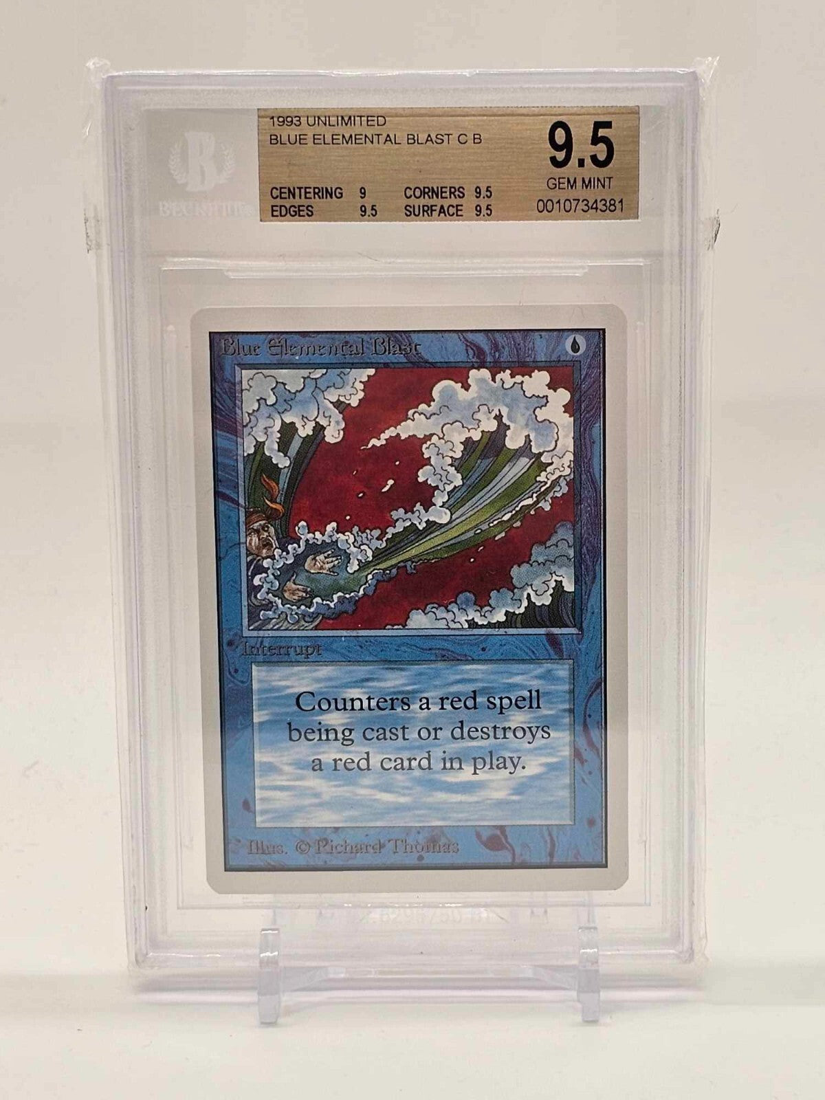 MTG Unlimited Blue Elemental Blast BGS 9.5 Gem Mint Magic card0