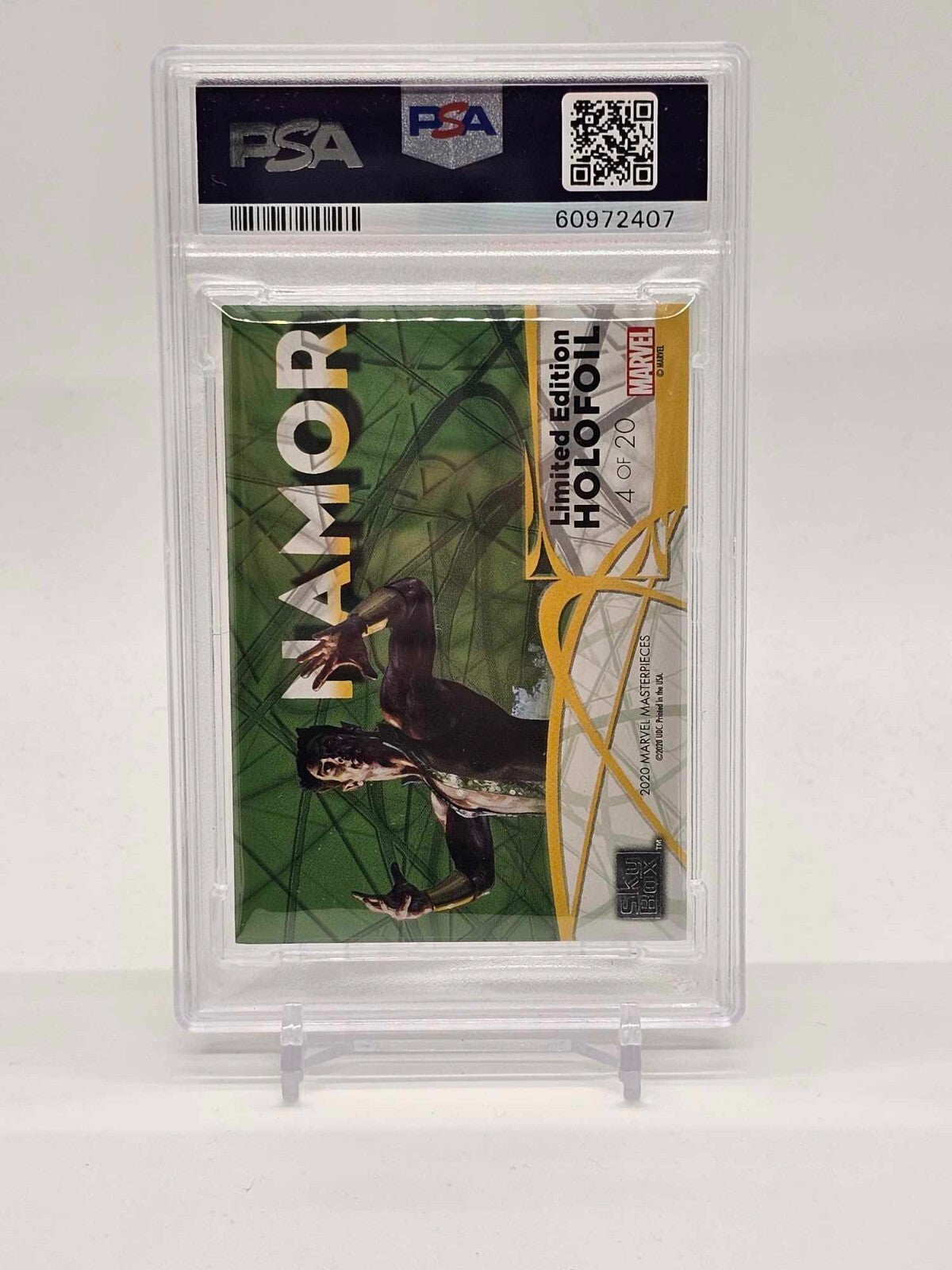 2020 Upper Deck Marvel Masterpieces Holofoil Namor PSA 10 #4 Pop 31