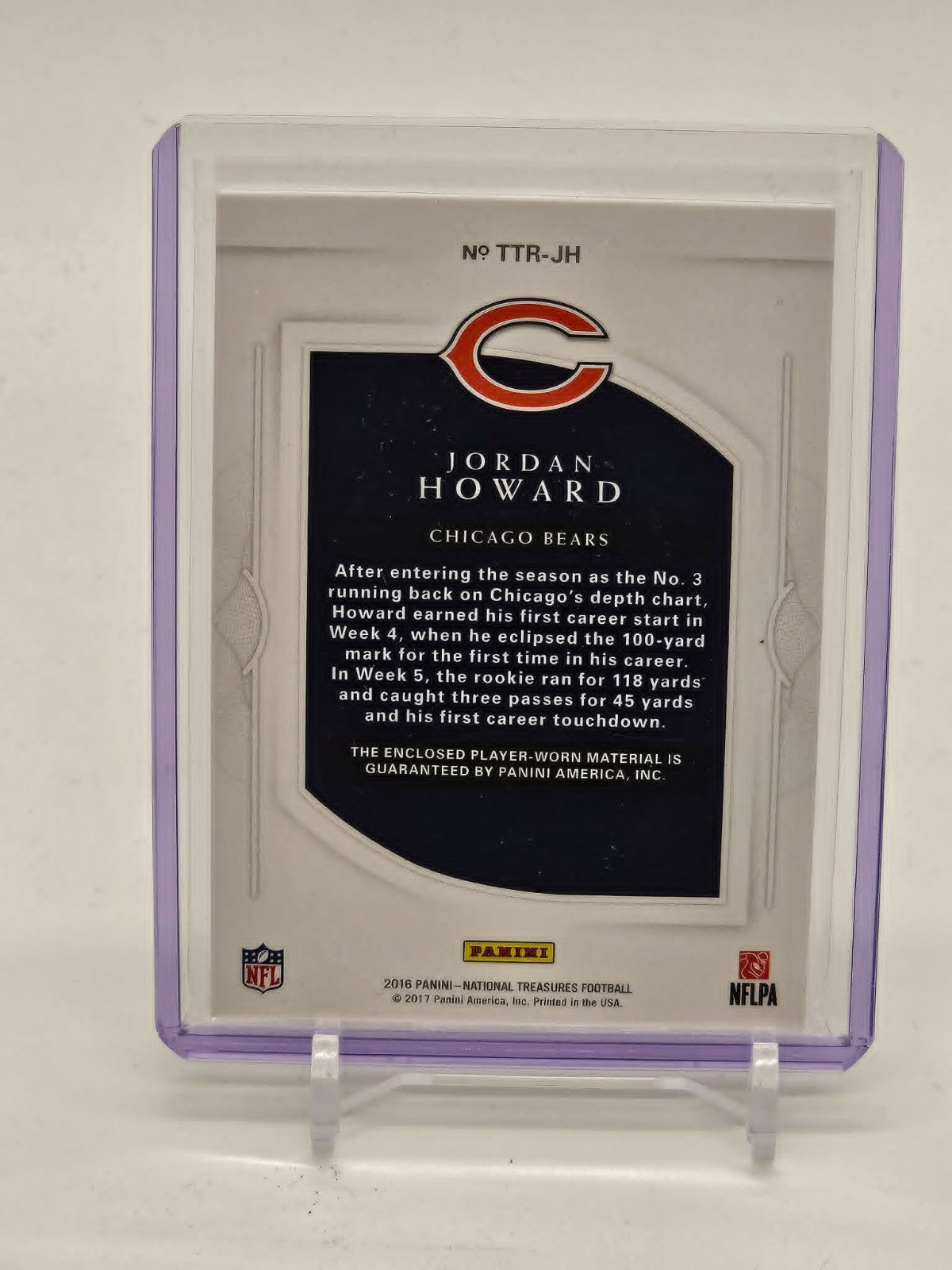 2016 Panini National Treasures Tremendous Treasures 1/1 NFL Shield Jordan Howard1