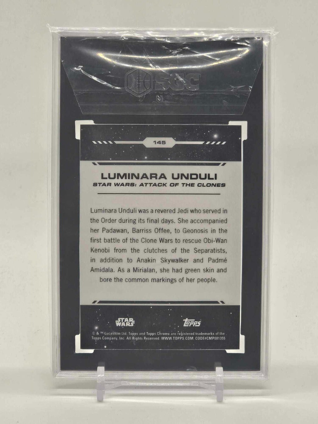 2024 TOPPS CHROME STAR WARS Luminara Unduli Green Refractor /99 SGC 101