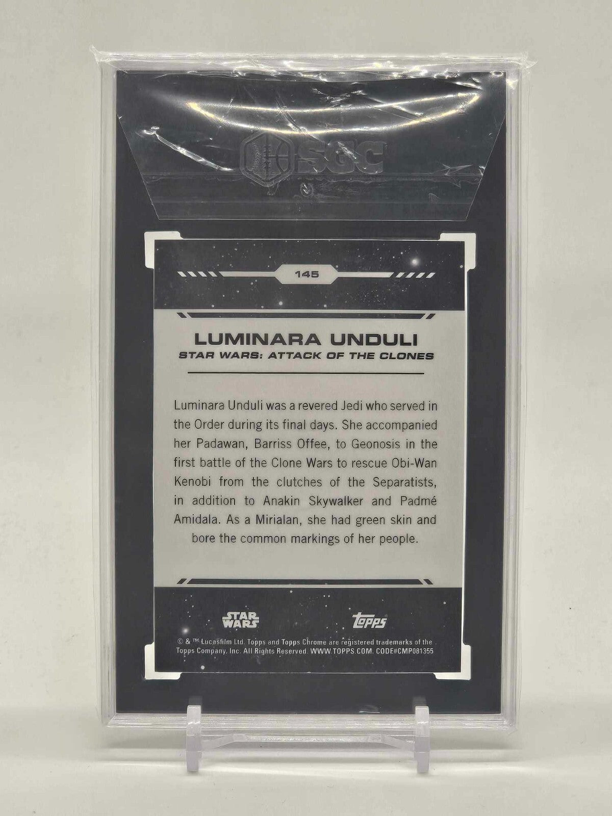 2024 TOPPS CHROME STAR WARS Luminara Unduli Green Refractor /99 SGC 101