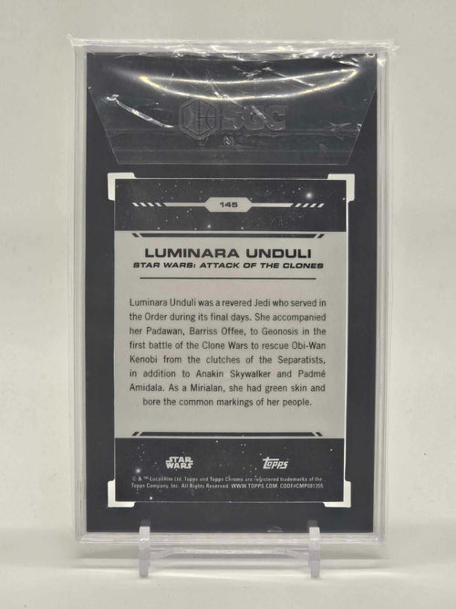 2024 TOPPS CHROME STAR WARS Luminara Unduli Green Refractor /99 SGC 101