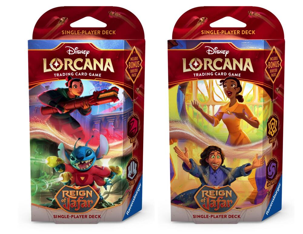 Disney Lorcana: Reign of Jafar Starter Deck (Amber & Amethyst) Nicodemus Cards & Gaming Disney Lorcana: Reign of Jafar Starter Deck (Amber & Amethyst) Nicodemus Cards & Gaming