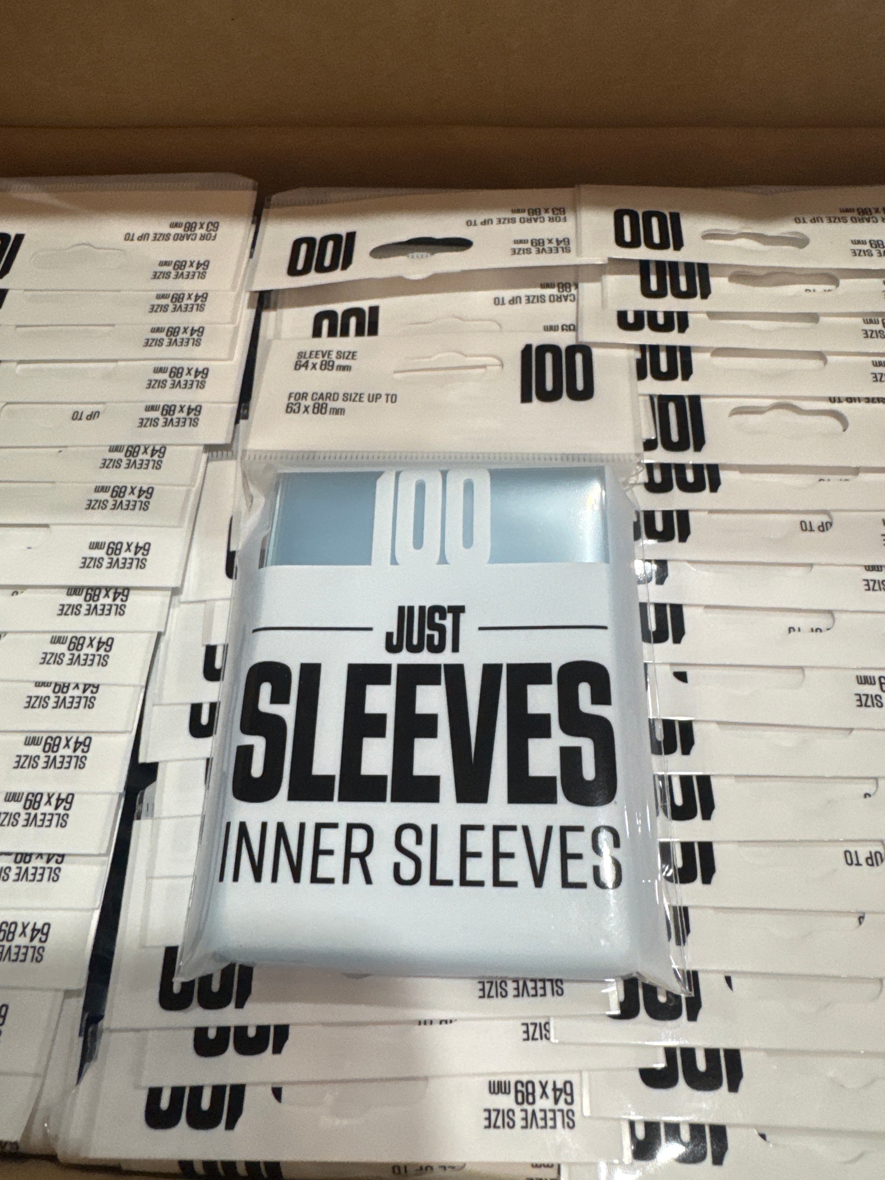 GameGenic Just Sleeves Inner Sleeves - Clear (100-Pack)