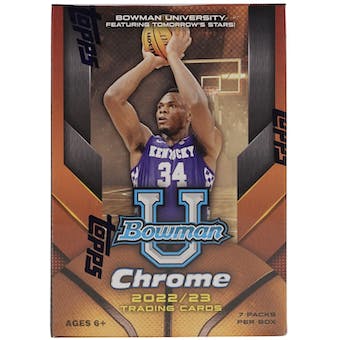 2022/23 Bowman University Chrome Basketball 7-Pack Blaster Box