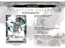 Load image into Gallery viewer, 2023 Topps Inception Baseball Hobby Box

