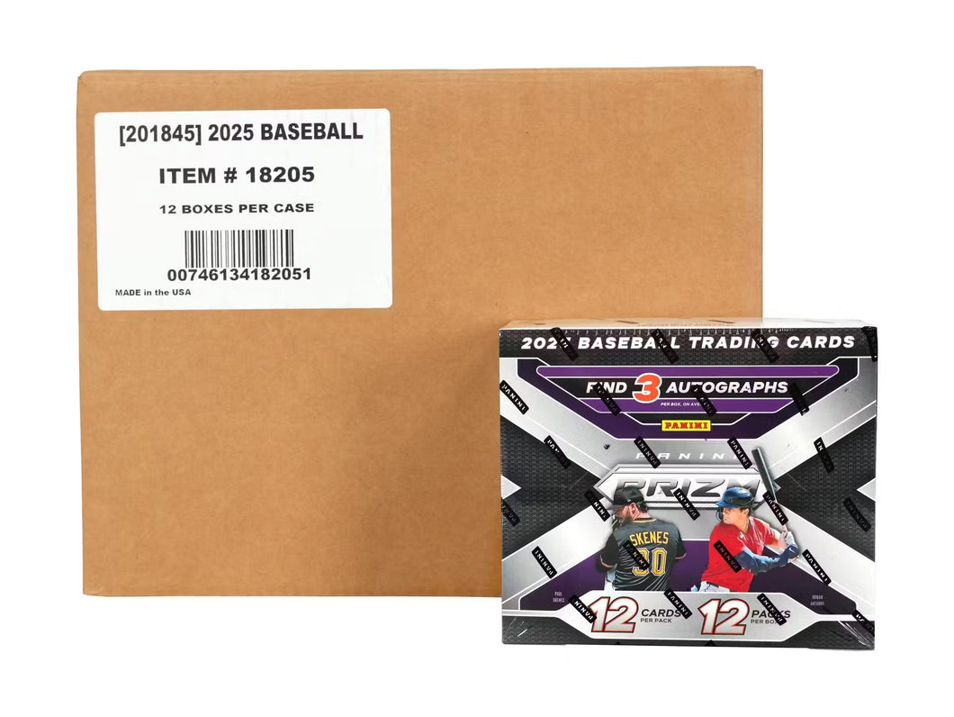 2025 Panini Prizm Baseball Hobby 12-Box Case