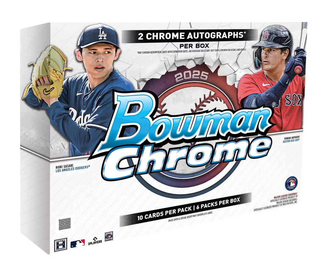 2025 Bowman Chrome Baseball Hobby Case (12 BOXES)