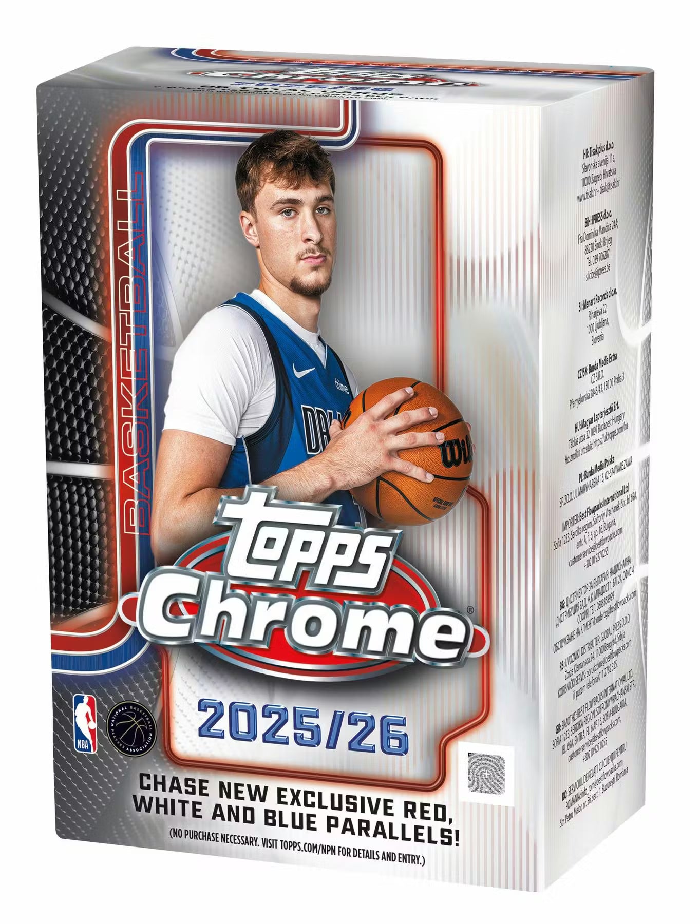 2025/26 Topps Chrome Basketball 7-Pack Blaster Box
