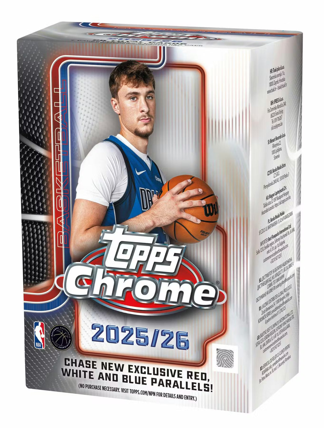 2025/26 Topps Chrome Basketball 7-Pack Blaster Box