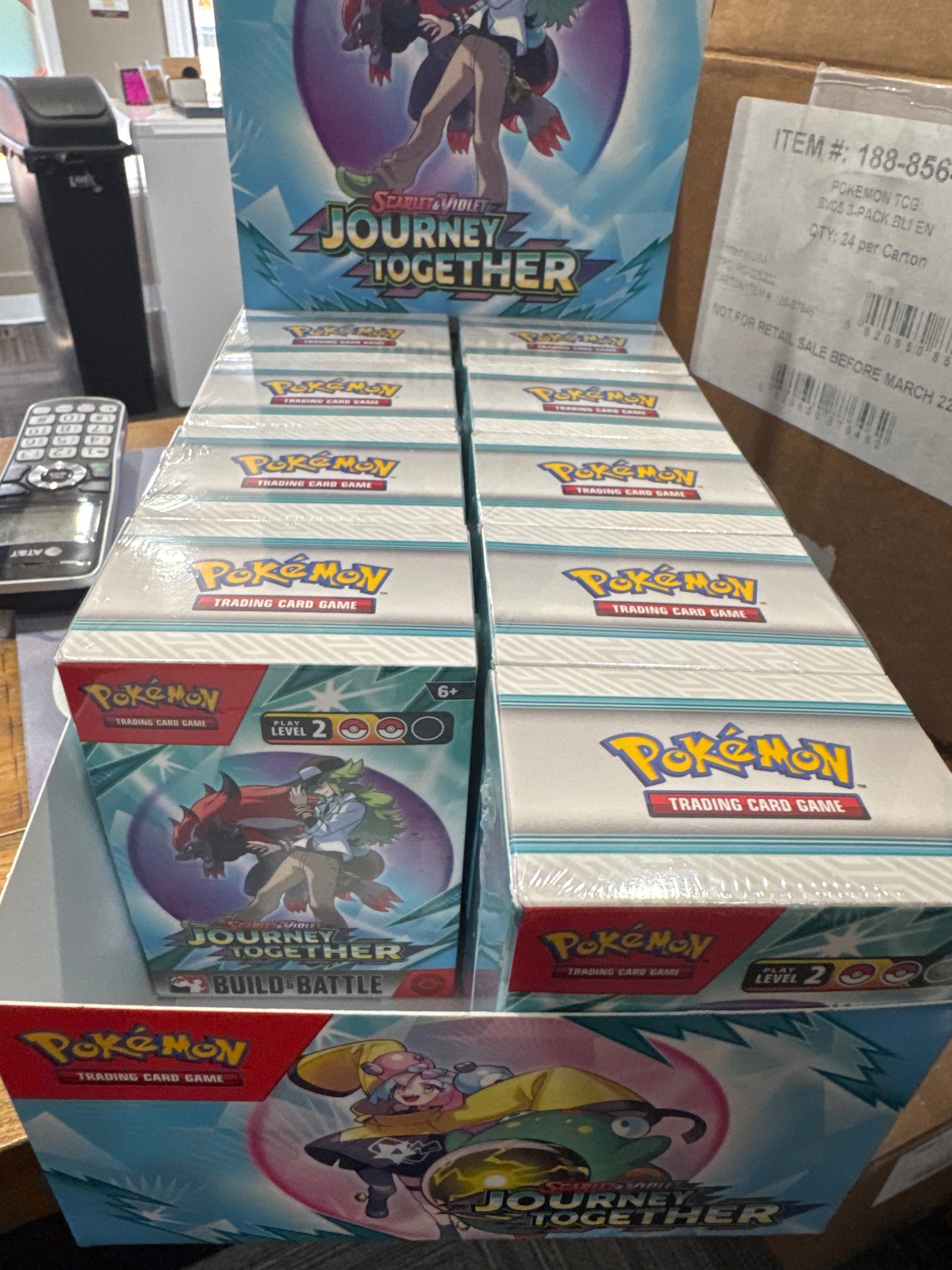 journey together booster box display Pokemon Journey Together Build and Battle Box – Nicodemus Cards & Gaming
