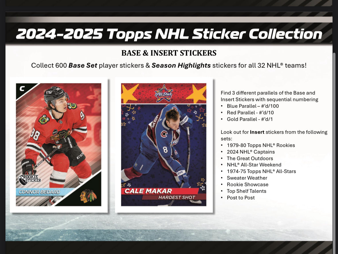 2024-25 Topps NHL Sticker Album