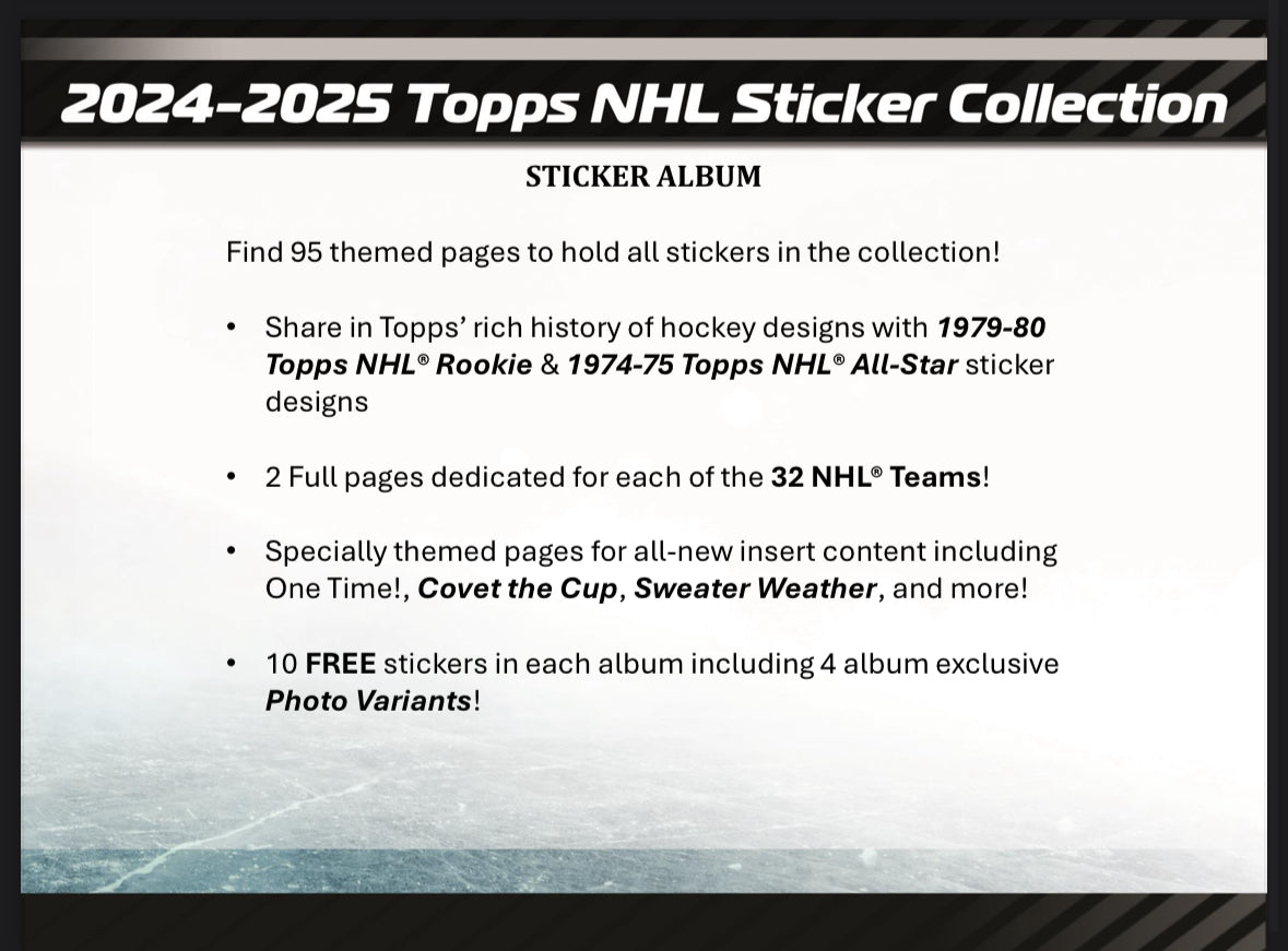 2024-25 Topps NHL Sticker Album
