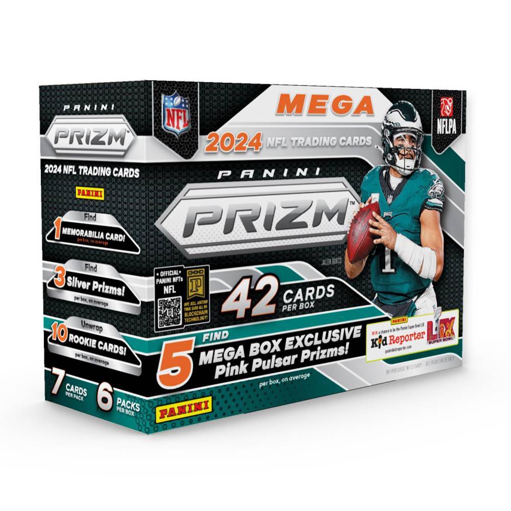 2024 Panini NFL Prizm Football Trading Card Mega Box