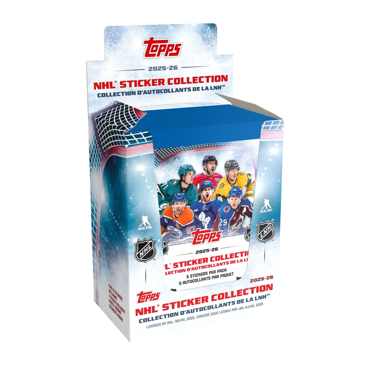 2025-26 Topps NHL Sticker Collection Display Box
