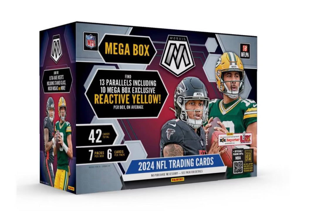 2024 Panini NFL Mosaic Football Trading Card Mega Box