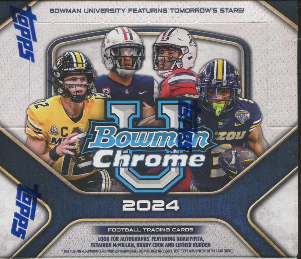 2024 Bowman University Chrome Football Hobby Jumbo Box