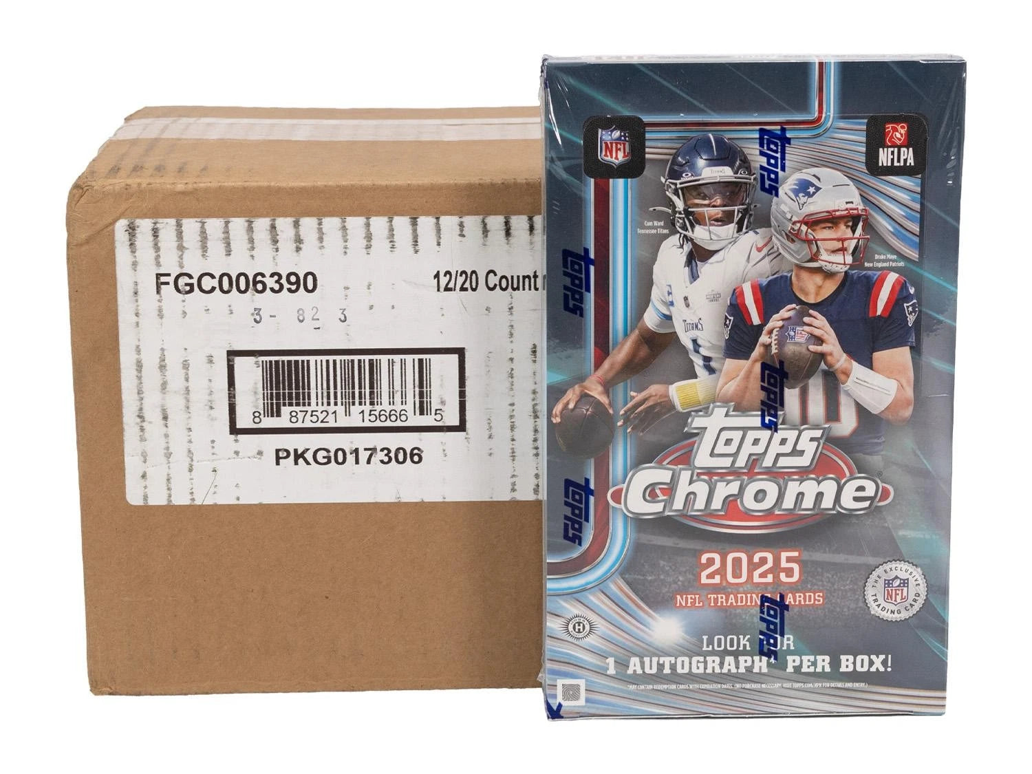 2025 Topps Chrome Football Hobby Case (12 box)