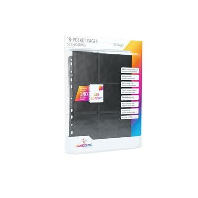 Sideloading 18-pocket pages: 10 pages BLACK