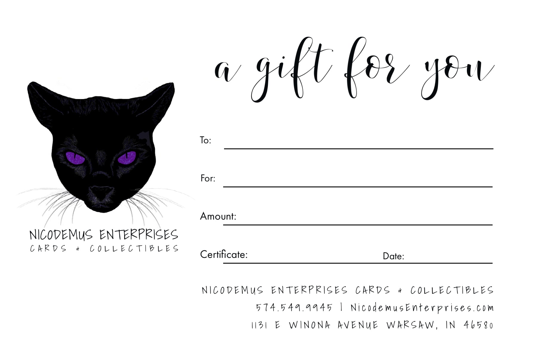 Nicodemus Cards & Gaming Gift Card