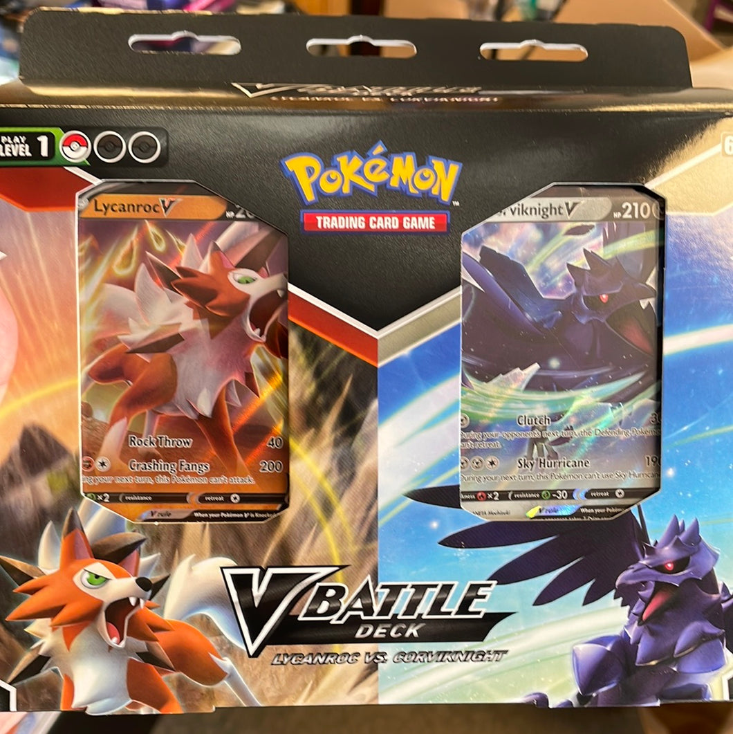 Pokémon V Battle Deck Bundle Lycanroc V. Corviknight