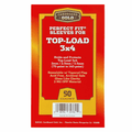 Cardboard Gold Perfect Fit Sleeves for Top-Load 3x4 75-140pt